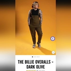 NWT! Girrlscout The Billie Overalls Dark Olive size XL. Sold out size!